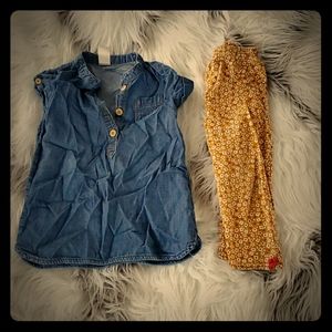 Osh Kosh B'Gosh Denim Shirt with Leggings